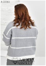 Жіночий в'язаний светр Oversize А 22361 Жіночий в'язаний светр Oversize А 22361